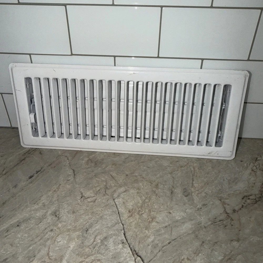 Floor Register 4X12(Duct Opening Measurements) Heavy Duty Walkable Register WHT